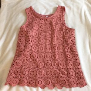 flower lace tank top